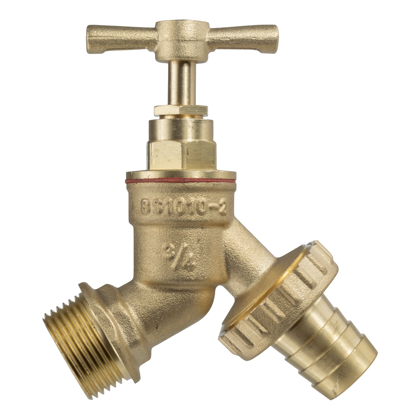 22mm Brass Wall Flange Kit with Brass Barbed Faucet