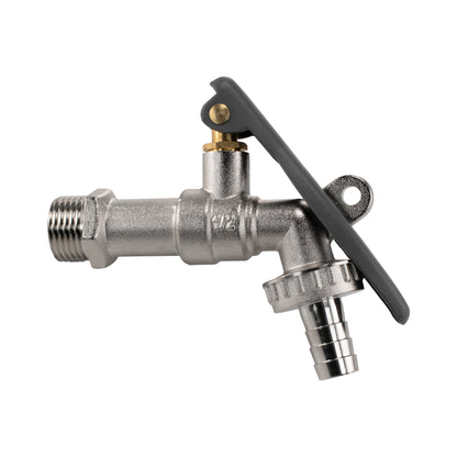 IBC 2" S60X6 Lid with 1/2" BSP Threaded Lever Tap, Hose Tail and Locking Handle