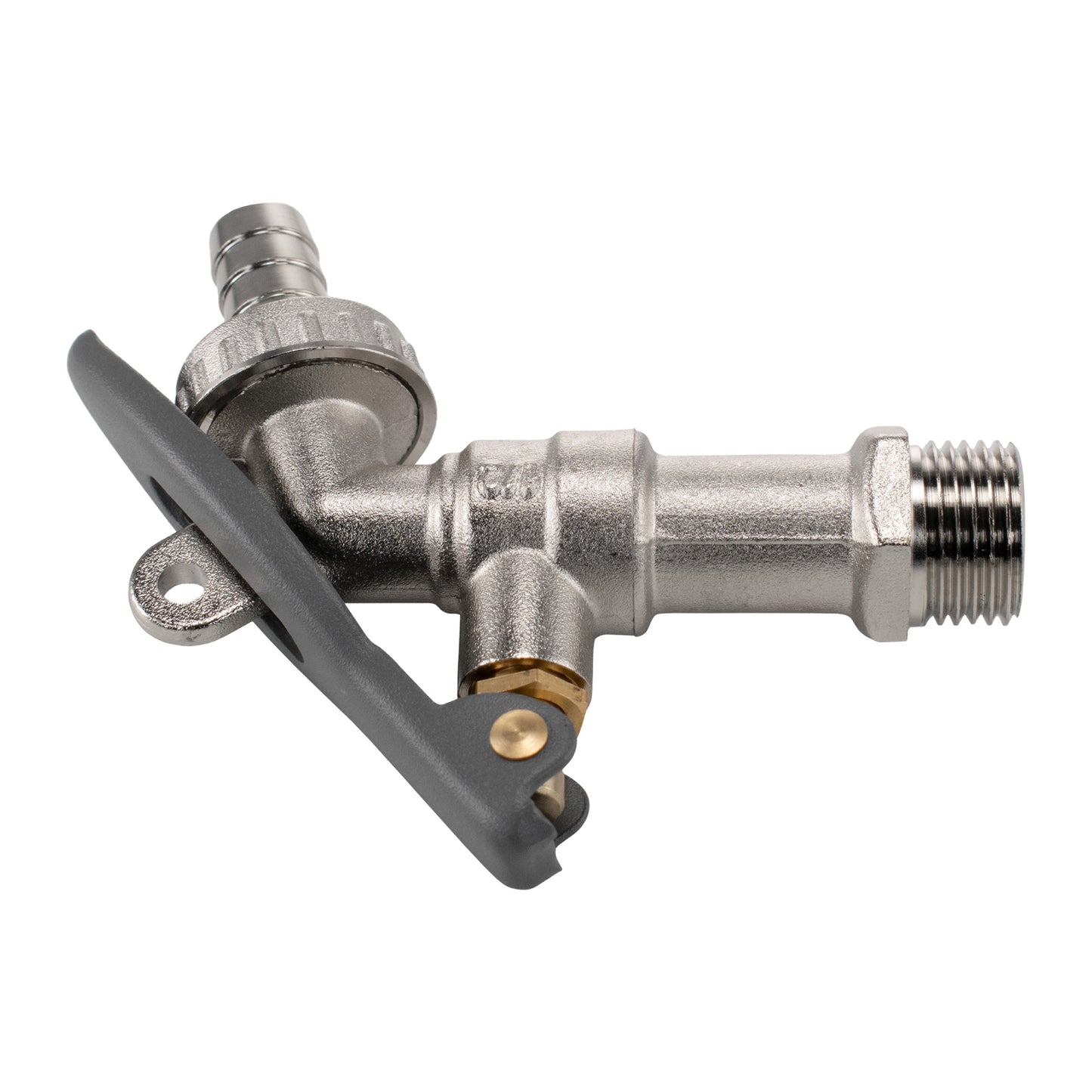 IBC Adapter 2" S60X6 to 1/2" BSP with Lever Tap, Hose Barb & Locking Handle