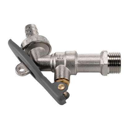 IBC Adapter 2" S60X6 to 1/2" BSP with Lever Tap, Hose Barb & Locking Handle