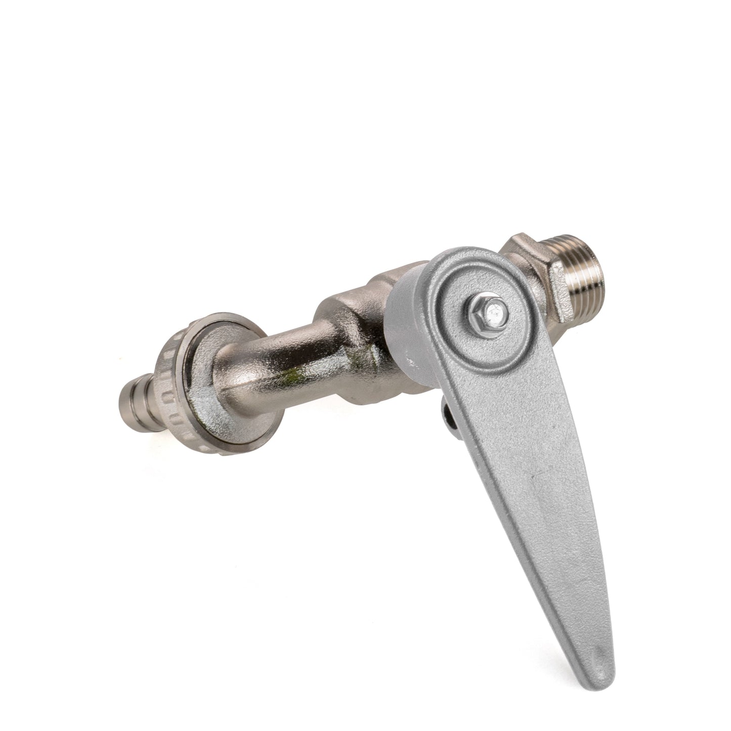IBC Tank Adapter 2" S60X6 to 1/2" BSP with Side-Lock Lever Tap and Hose Barb