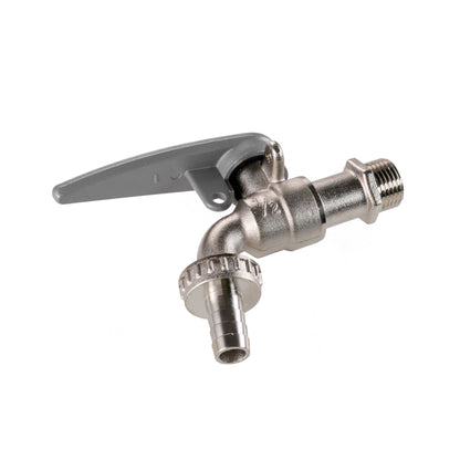 IBC Tank Adapter 2" S60X6 to 1/2" BSP with Side-Lock Lever Tap and Hose Barb