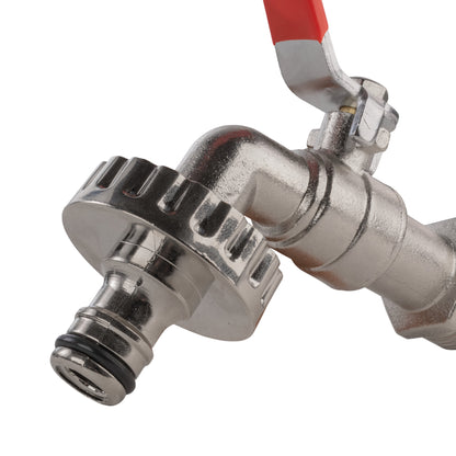 25mm MDPE Wall Flange Set Including Lever Tap with Quick-Connect Fitting