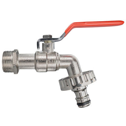 25mm MDPE Wall Flange Set Including Lever Tap with Quick-Connect Fitting