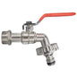 Bradas Nickel-Plated Brass Garden Lever Tap – ¾" BSP Male Inlet with Snap-On Connector