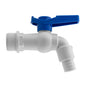 3/4" BSPM Plastic Garden Tap in White and Blue
