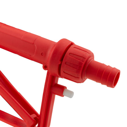 Red 3/4" Barb Inlet Fuel Gun  – Metal Outlet