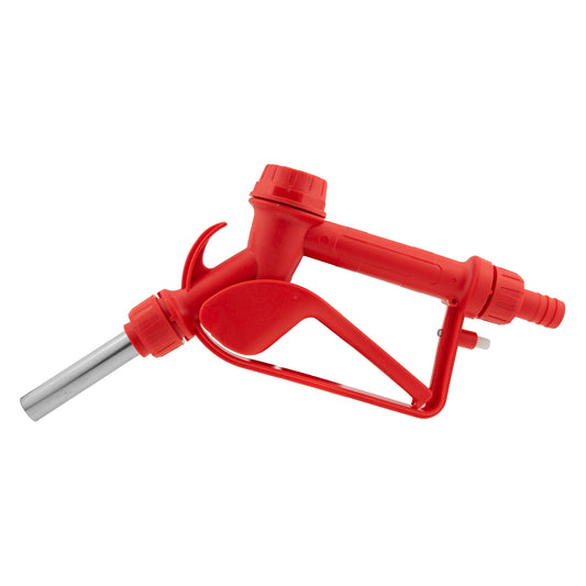 Red 3/4" Barb Inlet Fuel Gun  – Metal Outlet