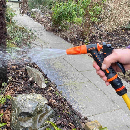 Black/Orange Adjustable Spray Pattern Garden Hose Gun