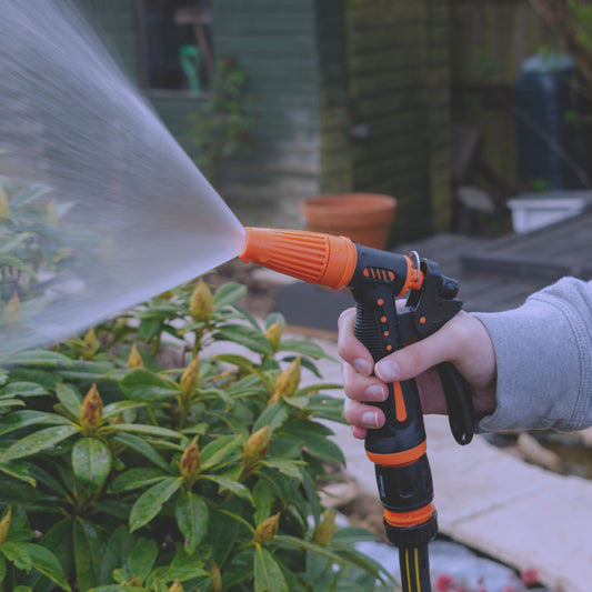 Black/Orange Adjustable Spray Pattern Garden Hose Gun