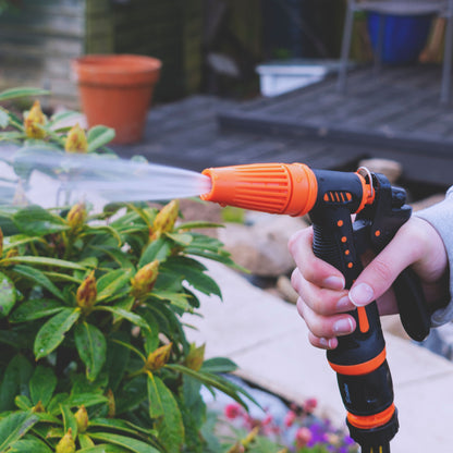 Black/Orange Adjustable Spray Pattern Garden Hose Gun