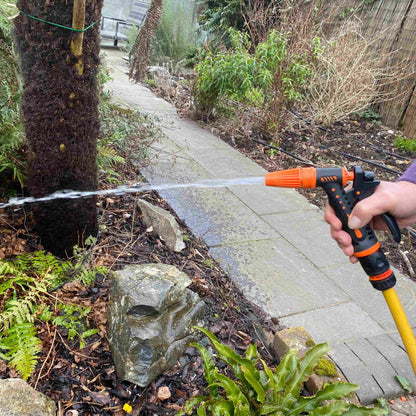 Black/Orange Adjustable Spray Pattern Garden Hose Gun
