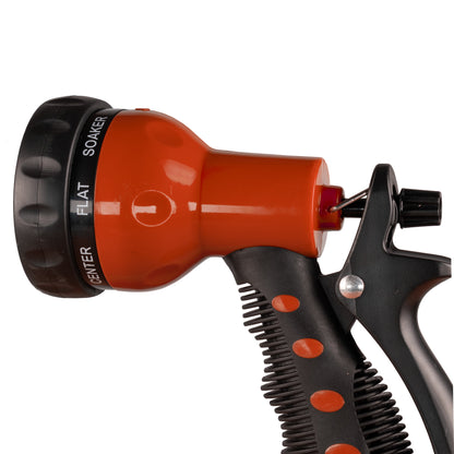 Cost Wise Hose Gun Water Sprayer with Adjustable 8-Pattern Nozzle, Orange
