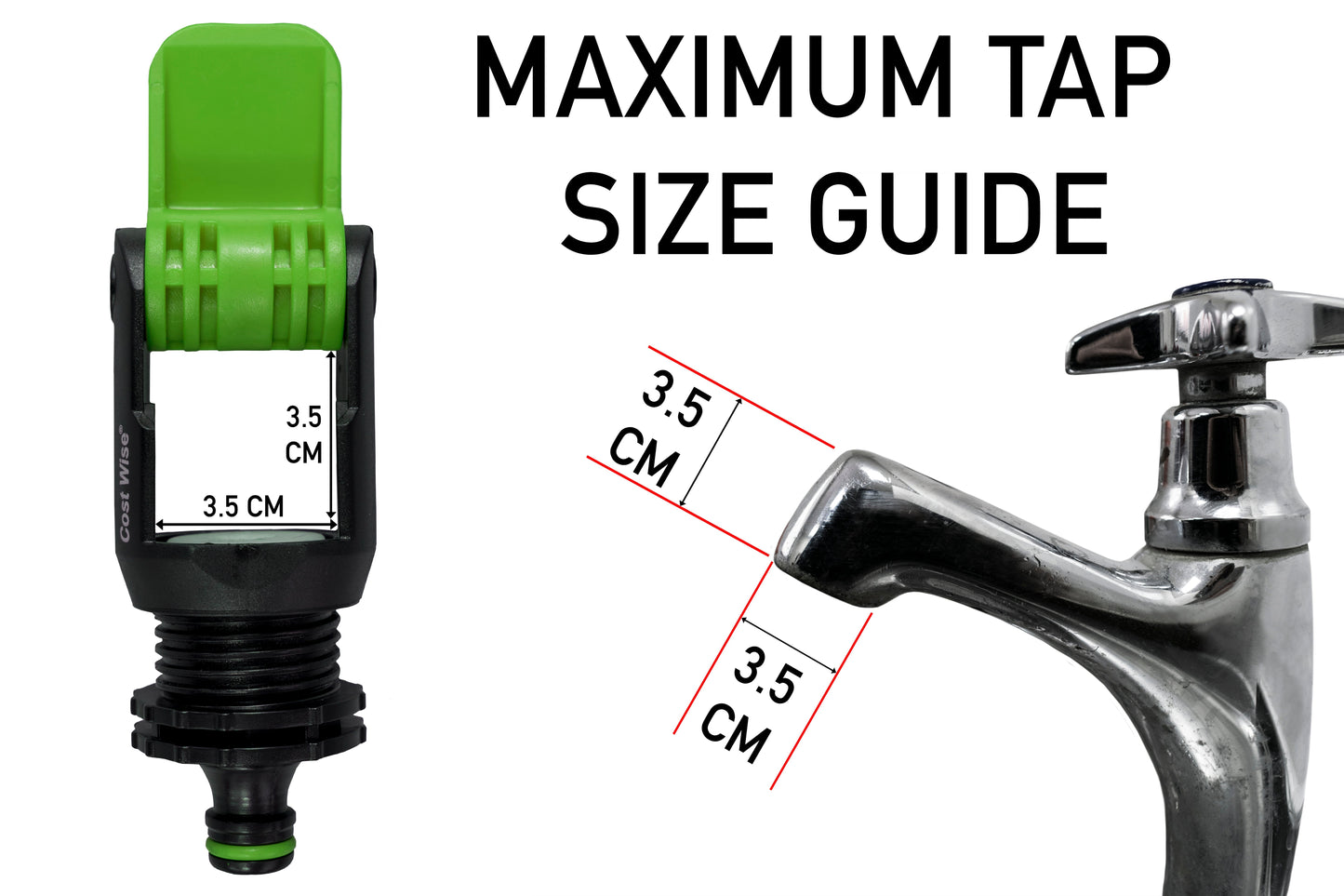 Non-Branded Green Adapter for Kitchen Tap