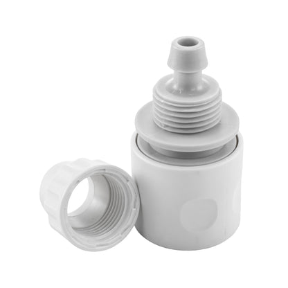 10mm Hose End Connector – Female Fitting, White/Grey