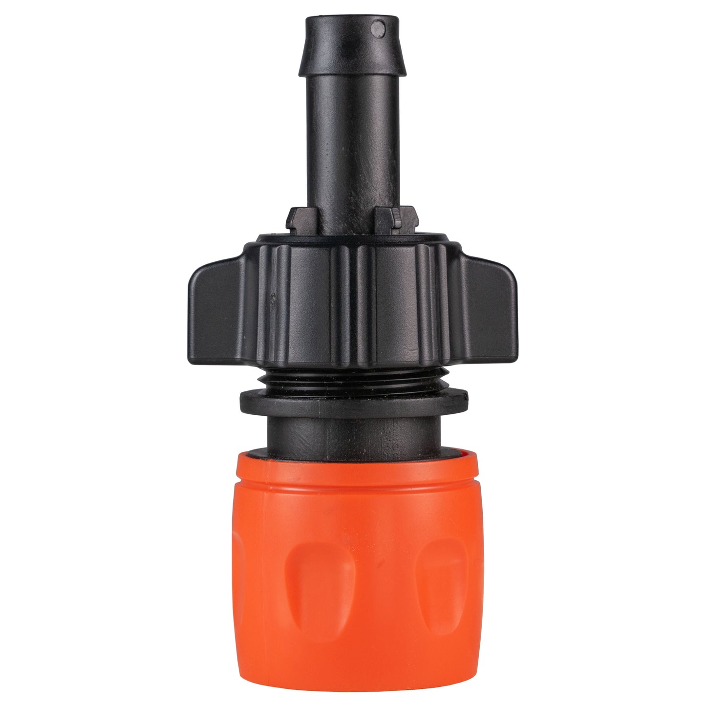 20mm MDPE Straight Connector with 3/4" BSPF Quick-Connect Valve and 16mm Hose Barb Adapter
