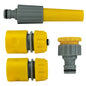 Yellow Garden Hose Accessory Set – Connectors & Nozzle