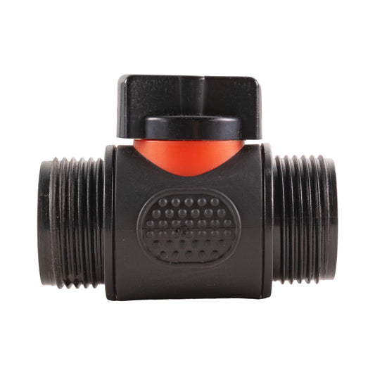 Black 3/4" BSP Male In-Line Soft Touch Valve