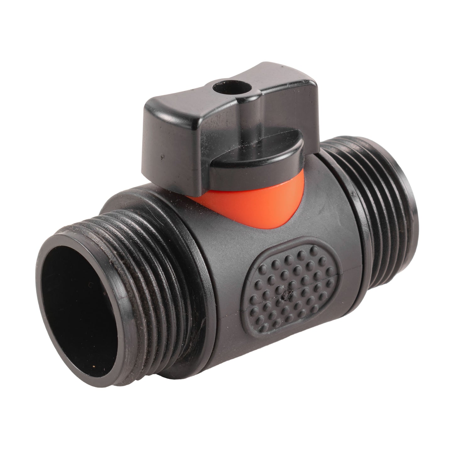 25mm MDPE Wall Flange Set with In-Line Valve and 20mm Barb Fitting
