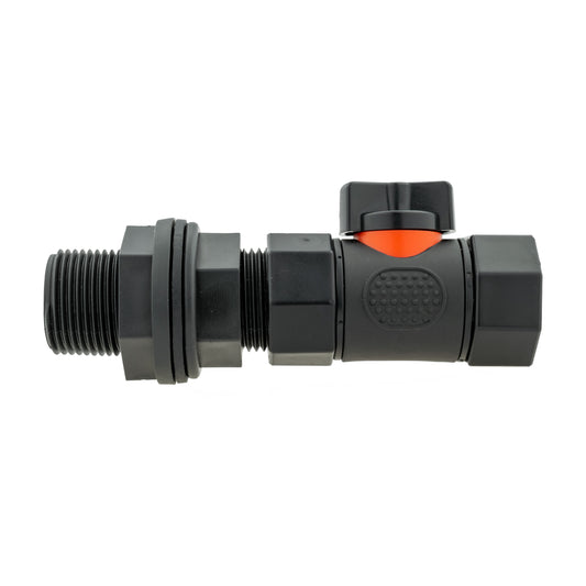 3/4" BSP Water Butt Connector with In-Line BSPF Threaded Valve