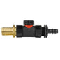 16mm Straight Barbed Connector with Inline BSP Female Valve and 19mm Brass Barb