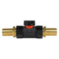 Inline BSPF Threaded Valve with 2 x 19mm Brass Hose Connectors