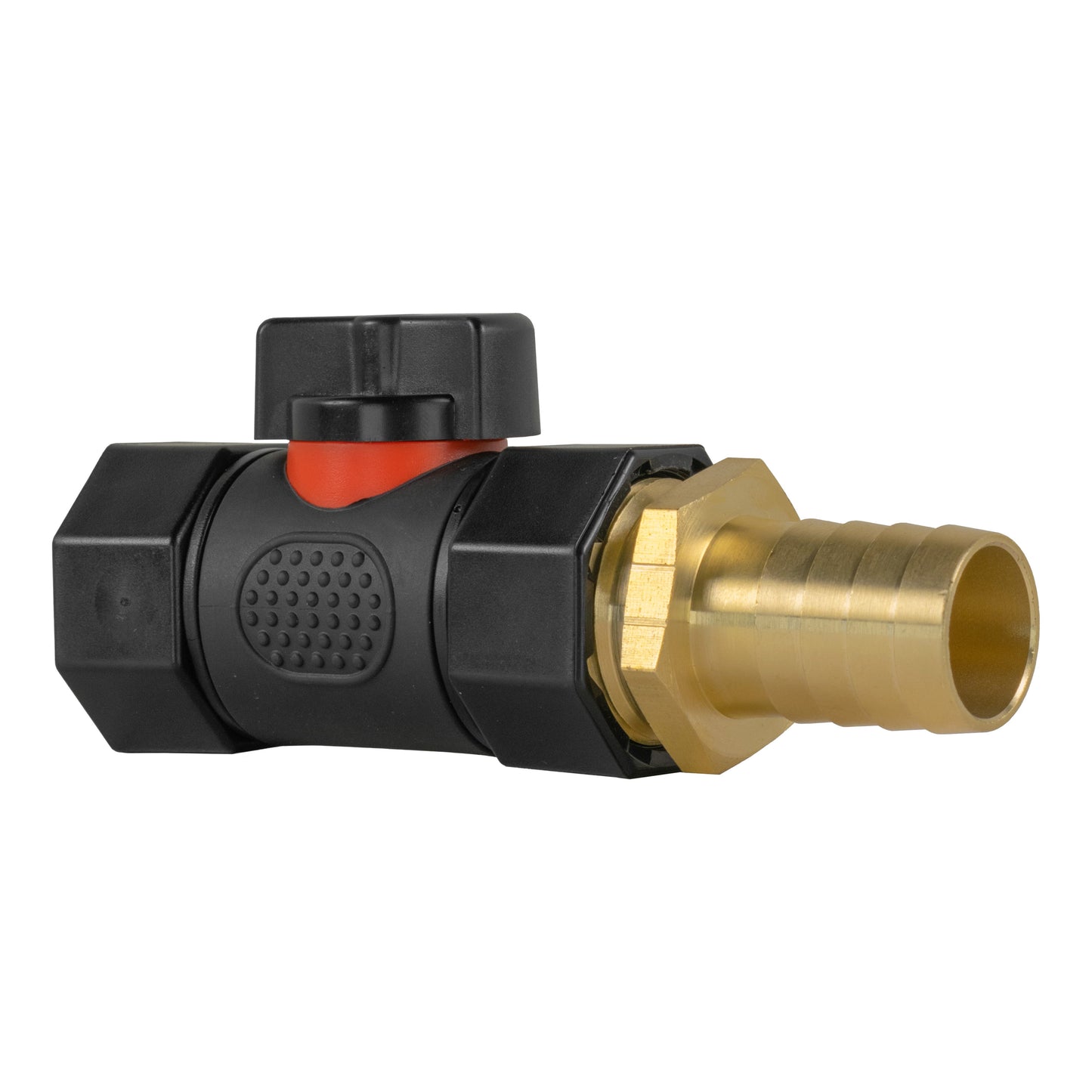 19mm Brass Hose Tail with In-Line BSP Female Threaded Valve