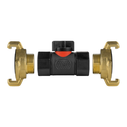 BSPF In-Line Valve with 2 x Geka Style Couplings