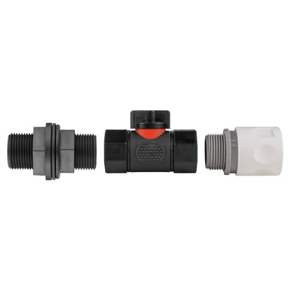 Water Butt Adapter Kit with Hose Connector WL and In-Line BSPF Valve