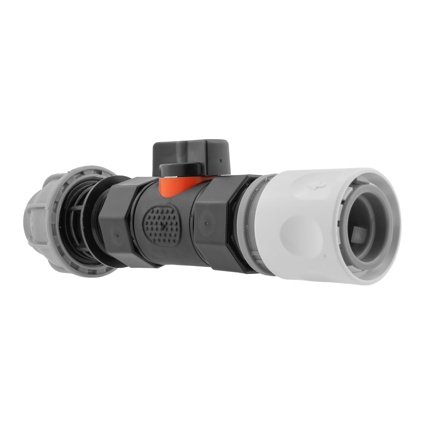 WL Hose Connector with In-Line BSPF Valve and 20mm MDPE Straight Fitting