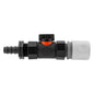 Barbed Hose Connector 16mm with In-Line BSPF Valve and WL Hose Fitting