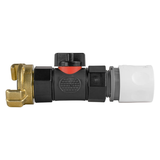 Geka-Type Coupling with In-Line BSPF Valve and Hose Connector WL
