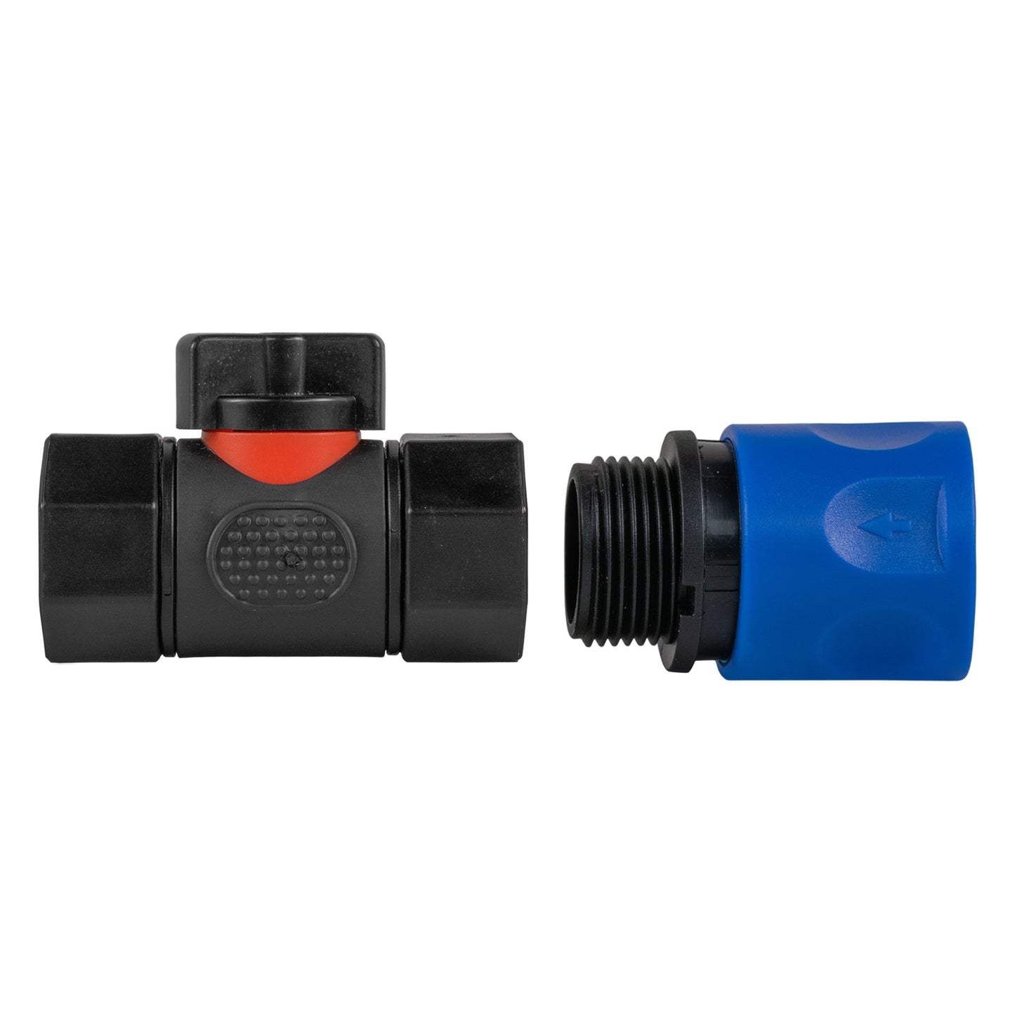 Blue Hose Connector with BSPF In-Line Threaded Valve