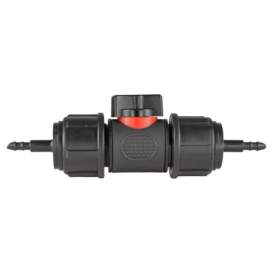 In-Line BSP Male Valve with Dual 4mm Micro Barb Connectors