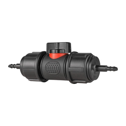In-Line BSP Male Valve with Dual 4mm Micro Barb Connectors