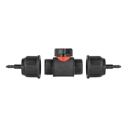 In-Line BSP Male Valve with Dual 4mm Micro Barb Connectors
