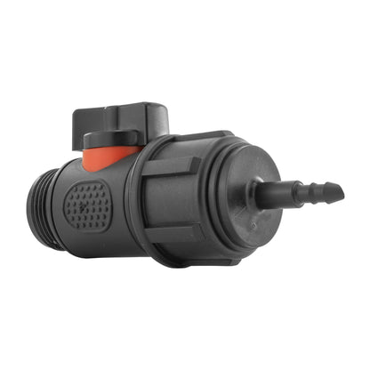 4mm Micro Barb Connector with Integrated In-Line BSP Male Thread Valve
