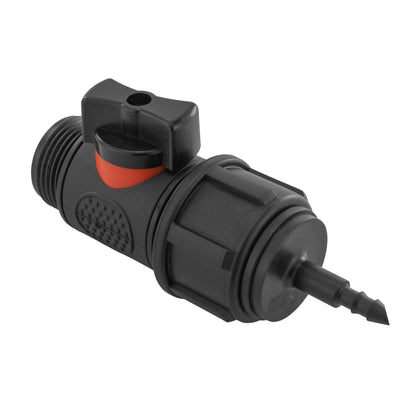 4mm Micro Barb Connector with Integrated In-Line BSP Male Thread Valve