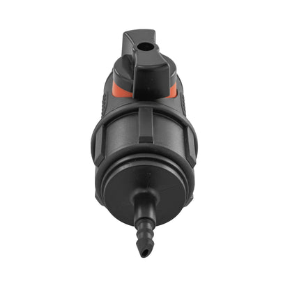 4mm Micro Barb Connector with Integrated In-Line BSP Male Thread Valve