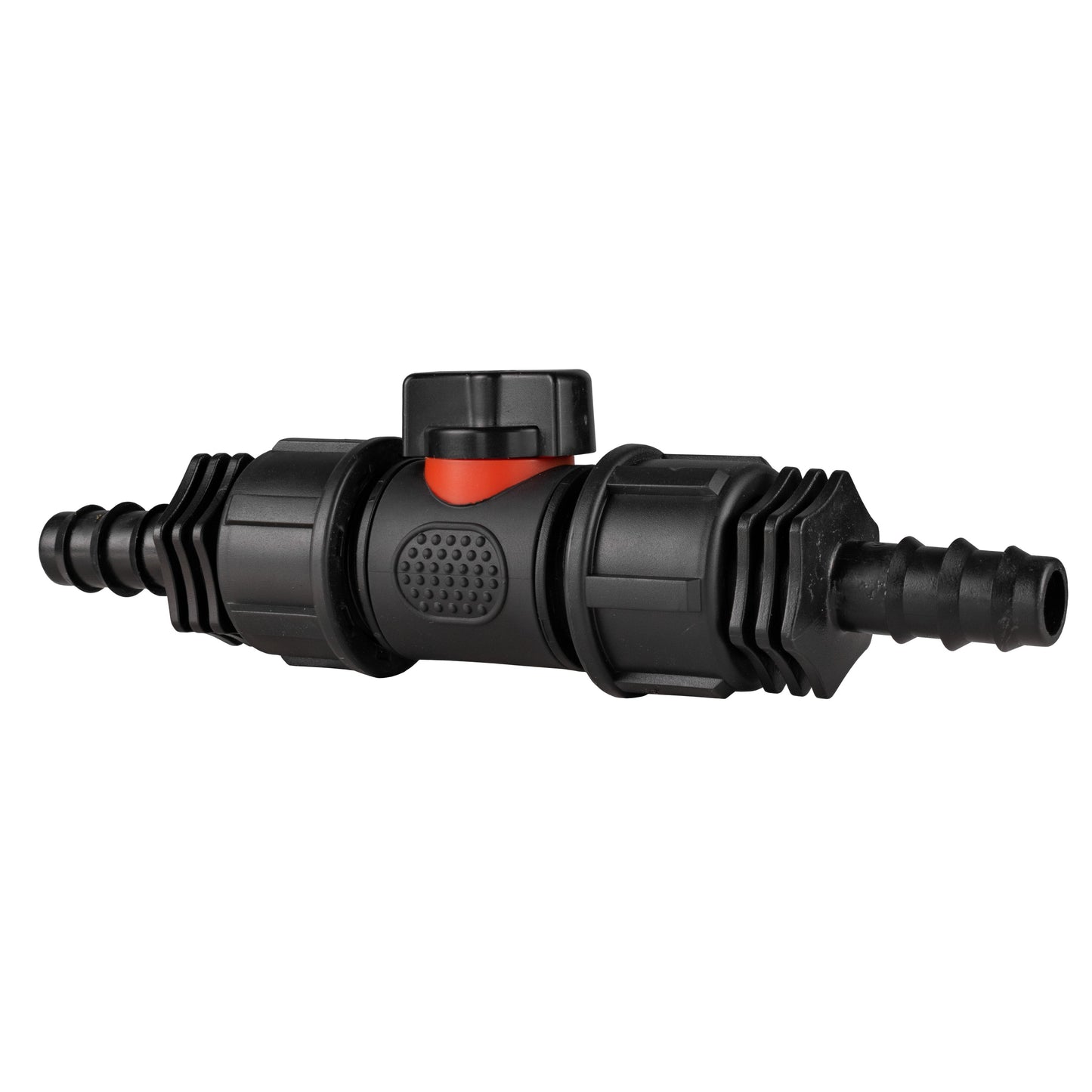 3/4" BSP Male In-Line Valve with Twin 16mm Hose Barb Connectors