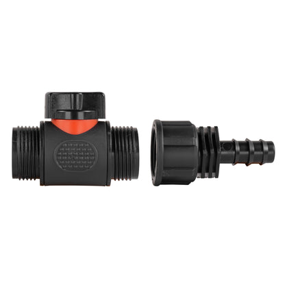 16mm Hose Barb Connector with Integrated In-Line BSPM Valve