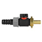 20mm Hose Barb Connector with ¾" BSP Male In-Line Valve and 13mm Brass Hose Tail