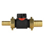 13mm x 19mm Brass Hose Barb Kit with ¾" BSPM In-Line Valve