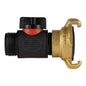 Geka-Type Brass Fitting with In-Line ¾" BSP Male Valve