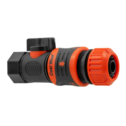Quick-Connect Valve with Locking Hose Connector – 3/4" BSPF Thread