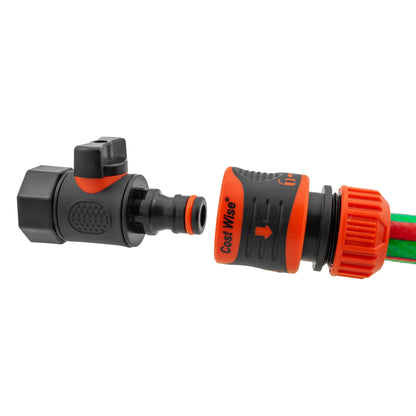 Quick-Connect Valve with Locking Hose Connector – 3/4" BSPF Thread