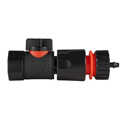 3/4" BSPF Quick-Connect Valve with 4mm Barb Hose Connector