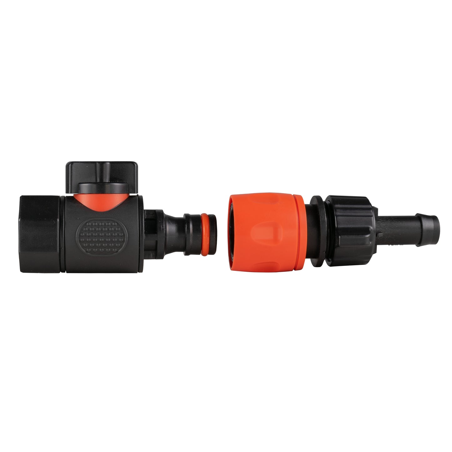 16mm Hose Barb Connector with 3/4" BSPF Quick-Connect Valve