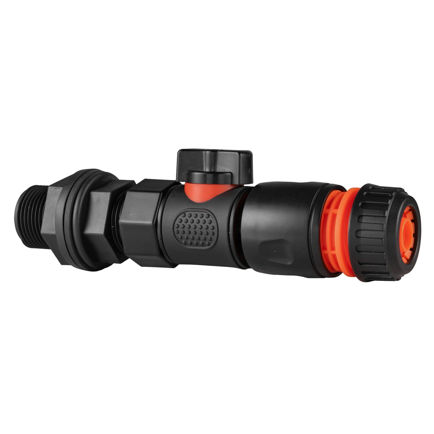 Water Butt Tank Fitting 3/4" BSP with Female Thread Quick-Connect Valve and Black Hose Connector