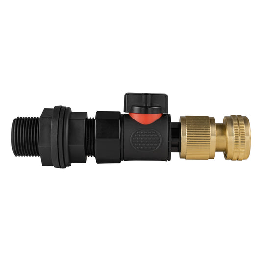 Brass Hose Connector with 3/4" BSP Water Butt Adapter and Quick Connect Valve